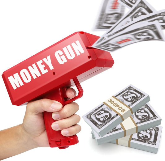 Money Gun Shooter Cash Spray Gun.