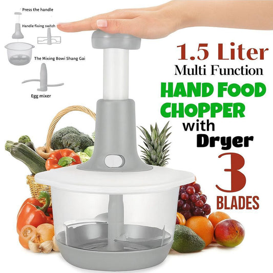 Blade push vegetable chopper with lock & Beater